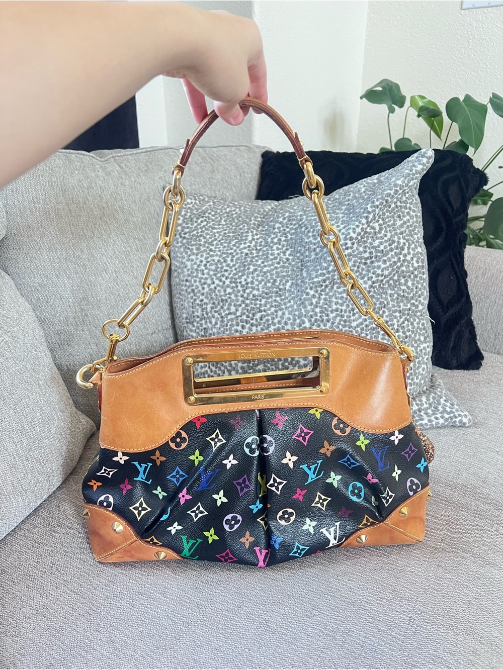 Louis Vuitton Takashi Murakami Monogram Multicolor Judy Shoulder Bag